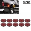 Lirun Automotive Side Marker Light Assemblies 10 Pcs Oval For Car Bus Truck Trailer Lorry Tractor Camper Motorhome Pickup Boat
