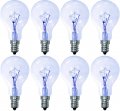 Ge Reveal 76612 40-watt 285-lumen A15 Light Bulb With Candelabra Base 8-pack 