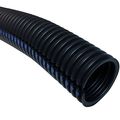 Flame Retardant Polypropylene Split Wire Loom Tubing 0 75 In Diameter Corrugated Conduit With Flammability Tracer 10 Ft Black 
