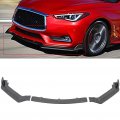 Ocpty Front Bumper Protector V Style Compatible With 2017-2020 For Infiniti Q60 Coupe Pp Spoiler Lip Glossy Carbon Look Air Dam