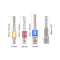 1 4 3 8 2 Impact Grade Socket Adapter Set Hex Shank Bit Quick-change 8mm Magnetic Nut Sockets Driver