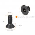 Uxcell 10-24x1 2 Flat Head Socket Cap Screws 10 9 Grade Carbon Steel Hex Countersunk Screw Bolts Machine Fasteners Fully