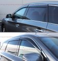 Premium Chrome Trim Clip-on Window Visor Rain Guard Wind Deflector Compatible With 2013-2021 Infiniti Qx60 Jx35