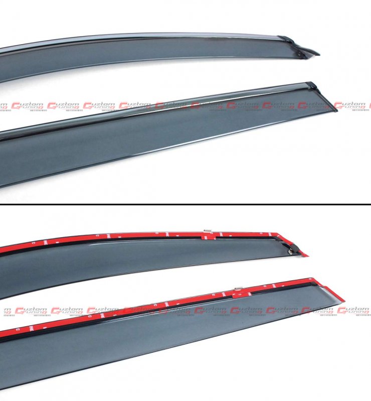Premium Chrome Trim Clip On Window Visor Rain Guard Wind Deflector For 2013 2021 Infiniti Qx60 Jx35 Smoke Tinted Acrylic Side