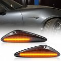 Nslumo Sequential Amber Led Side Marker Lights For 2016-up Mazda Mx-5 Nd 2009-2012 Rx-8 Smoked Lens Front Fender Blinker 