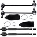 6-piece Fit For 2004009 Toyota Prius Front Sway Bar Links 2 Inner Tie Rod End 2 Steering Rack Boot 
