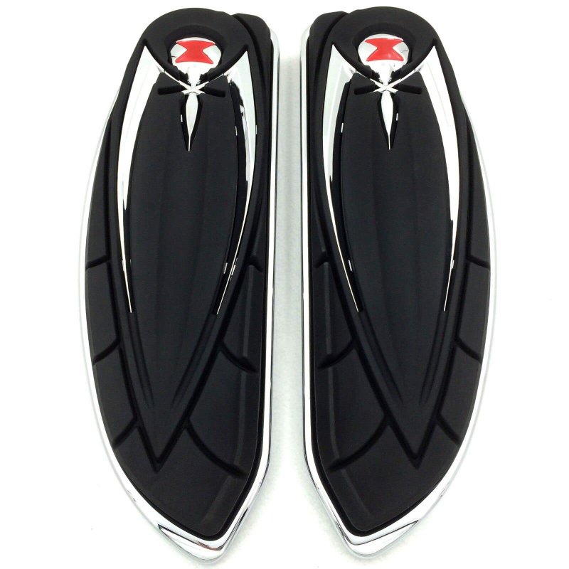 Httmt Chrome Spider Front Floorboard Cover For H-d Electra Glides Road
