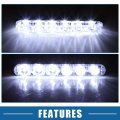 A Absopro Car Led Daytime Running Light Bar 6 7inch Bumper Grille Driving Fog Lamp Off Road Spot Work Boat Waterproof 6000k