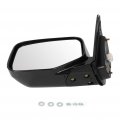 Black Driver Side View Mirror Smooth With Power Adjustment Manual Folding Compatible For 2006-2014 Honda Ridgeline