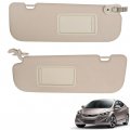 2pcs Sun Shade Visor With Makeup Mirror Left Right Replacement For 2011-2015 Elantra 852103x000 852203x000 