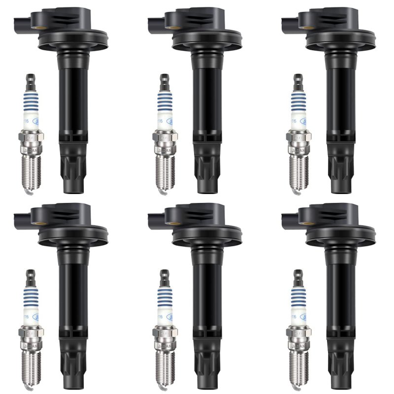 Mas Set Of 6 Ignition Coil Pack 6pcs Motorcraft Platinum Spark Plug Sp589 Ford Edge Flex Fusion Taurus Lincoln Mks Mkt Mkx Mkz