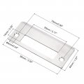 Uxcell Door Strike Plate 90mm X 40mm 201 Stainless Steel Latch Deadbolt For Frame Jamb Silver