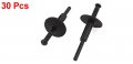 Uxcell Car Door Bumper Fender 6mm Hole Black Plastic Rivets Fasteners 30 Pcs