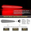 Vipmotoz 4pc Full Led Strip Side Marker Light Fender Parking Lamp Compatible With 2000-2003 Nissan Maxima Chrome Housing Smoke