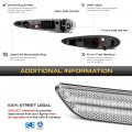 Vipmotoz 4pc Full Led Strip Side Marker Light Fender Parking Lamp Compatible With 2000-2003 Nissan Maxima Chrome Housing Smoke