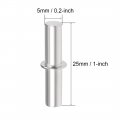 Uxcell Shelf Bracket Pegs 5x25mm Stainless Steel Cylindrical Shape Holder Support Pins For Cabinet Bookcase 40 Pcs