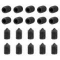 40pcs Set Screws M3x5mm Carbon Steel Cone Point Hex Socket Grub For Machinery Home Repairs And Fixtures Black 