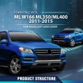 Pit66 Front Headlight Lens Headlamp Covers Left Right Pair Fit Benz Ml-class W166 Ml350 Ml400 2011-2015 A1668207359 A1668205559