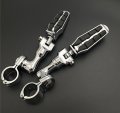 Chrome Short Angled Adjustable Peg Mounting Kit With Footpegs For Goldwing Vtx1300 Shadow Valkyrie Triumph 1 2 Inch Front