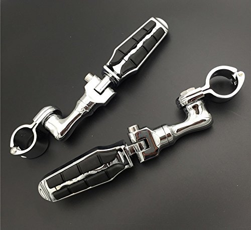 Chrome Short Angled Adjustable Peg Mounting Kit With Footpegs For Goldwing Vtx1300 Shadow Valkyrie Triumph 1 2 Inch Front