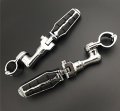Chrome Short Angled Adjustable Peg Mounting Kit With Footpegs For Goldwing Vtx1300 Shadow Valkyrie Triumph 1 2 Inch Front