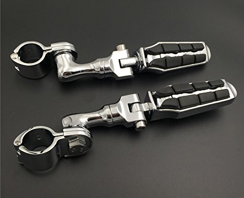 Chrome Short Angled Adjustable Peg Mounting Kit With Footpegs For Goldwing Vtx1300 Shadow Valkyrie Triumph 1 2 Inch Front