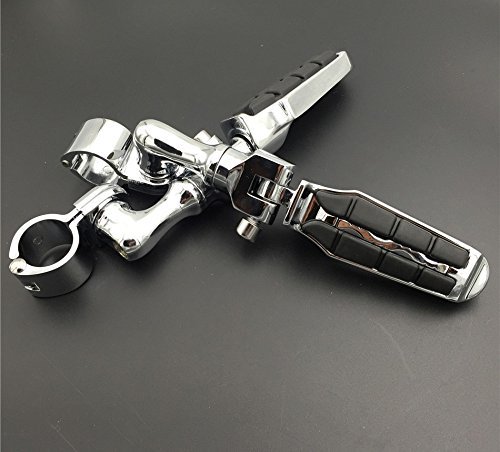 Chrome Short Angled Adjustable Peg Mounting Kit With Footpegs For Goldwing Vtx1300 Shadow Valkyrie Triumph 1 2 Inch Front