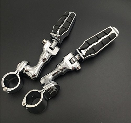 Chrome Short Angled Adjustable Peg Mounting Kit With Footpegs For Goldwing Vtx1300 Shadow Valkyrie Triumph 1 2 Inch Front