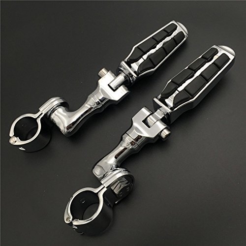 Chrome Short Angled Adjustable Peg Mounting Kit With Footpegs For Goldwing Vtx1300 Shadow Valkyrie Triumph 1 2 Inch Front