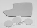 12-15 Fd Focus Left Driver Lower Flat Mirror Glass Lens W Adhesive Usa 