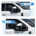 X Autohaux 1 Pair Car Exterior Chrome Plated Mirror Cover Top Half Mirrora Cover Cap Overlay For Ford F-250 F-350 F-450 F-550