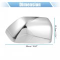 X Autohaux 1 Pair Car Exterior Chrome Plated Mirror Cover Top Half Mirrora Cover Cap Overlay For Ford F-250 F-350 F-450 F-550
