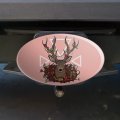 Deer Head Floral Oval Tow Trailer Hitch Cover Plug Insert
