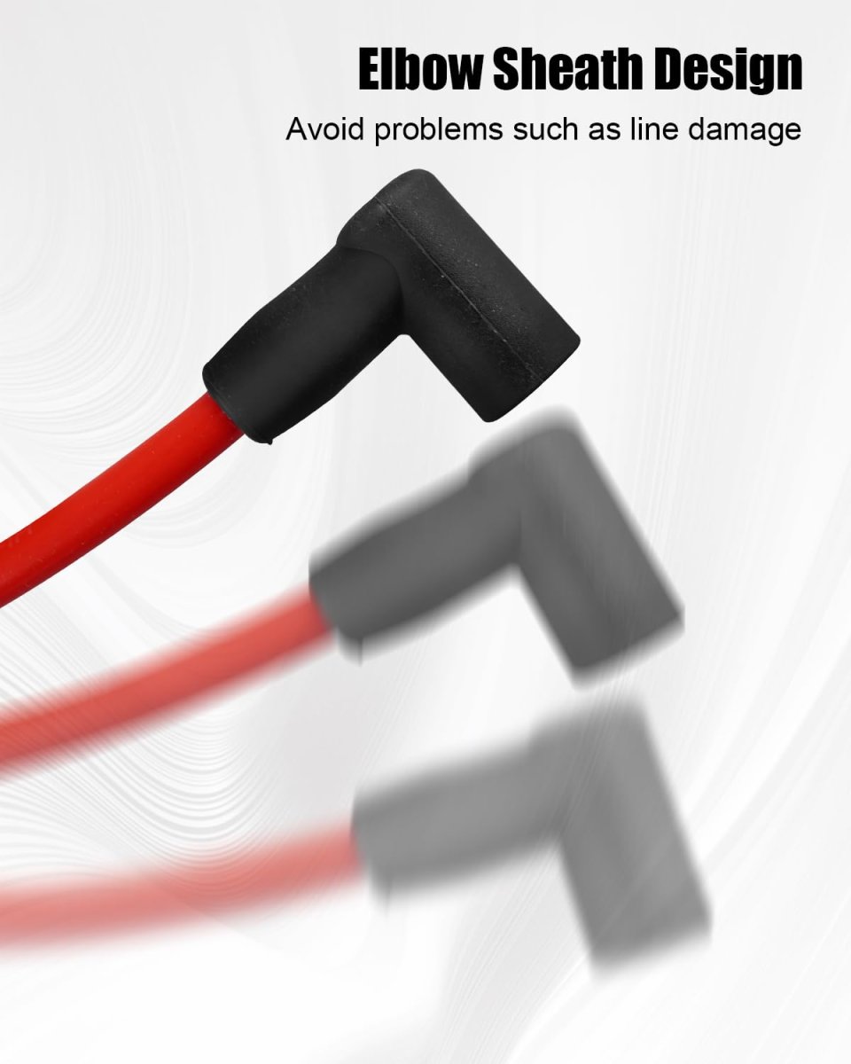 84059 18 Inch 8 5mm Ignition Coil Wire Fit For Hei Style Terminal Red 90a Sheath