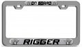 Rigger On Board Career Ch 3d Metal License Plate Frame Auto Suv Truck Tag Holder P41 