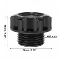 X Autohaux Black Aluminum Alloy Gas Engine Oil Filler Cap Plug Cover For Toyota Camry Highlander Crown Corolla Reiz