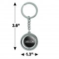 Graphics More Ford Trucks F-150 Logo Keychain Spinning Round Chrome Plated Metal