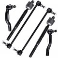6 Piece Suspension Kit For Toyota Rav4 2006 2015 Front Inner And Outer Tie Rod Ends Sway Bar End Links Es800053 Es800054 