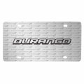 Ipick Image For Dodge Durango 3d Logo On Pattern Brushed Solid Aluminum Metal License Plate