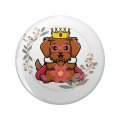 Sparkle Dog Furry Merch Double Sided Stainless Steel Keychain 1 25 In Round 3d Resin Encased Design For Keys Backpack And 