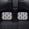 Marine With Lobster Carpet Floor Mat Set Of 4 Waterproof Retro Stripe Anti-slip Rubber Backing Decorative Universal Fit For
