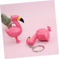 Kesyoo 4 Pcs Car Pendant Keychain Decor Kid Toy Light Up Ring Handbag Charm Flamingo Fob Cars Toys Rings Key Decoration Lovers