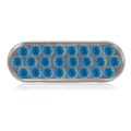 Maxxima M63201bcl 24 Led Blue Clear Lens 6 Oval Warning Flasher Light 