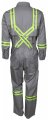 Summit Breeze Flame Resistant Fr Long Sleeve Coveralls 7 Oz Cotton Reflective Vents Gray 56 Tall Sbc203156t