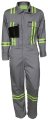 Mcr Safety Summit Breeze Flame Resistant Fr Long Sleeve Coveralls 7 Oz Cotton Reflective Vents Gray 56 Tall 