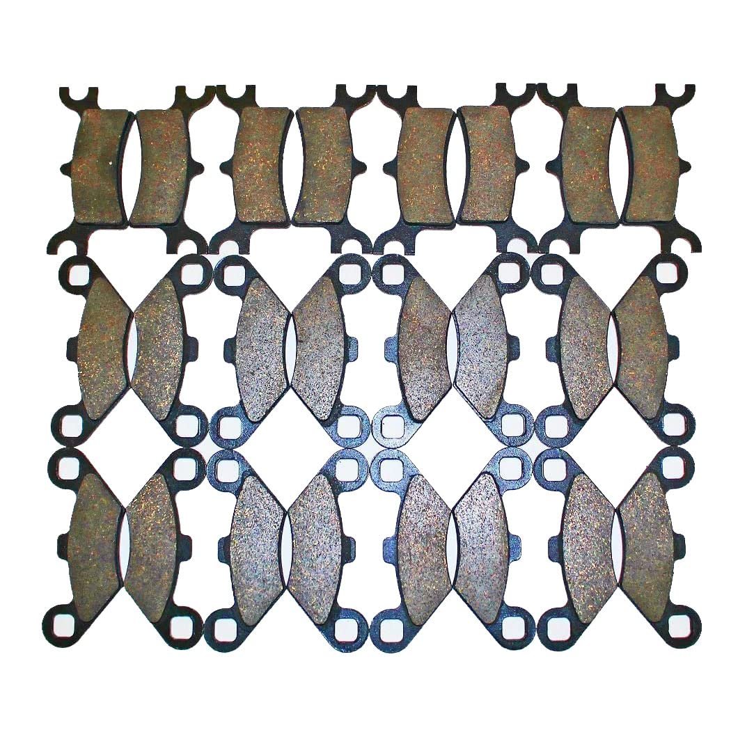 Front And Rear Brake Pads For 2004 Polaris 330 Magnum 4x4 Semi Metallic Compound General Use Riding