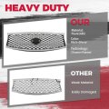 Front Bumper Grille With Camera Hole For 2014 2017 Infiniti Q50 All Model Black And Silvery Abs Plastic Painted Chrome