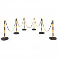 Goplus 6 Pack Delineator Post Cone With Fillable Base Traffic Cones Safety For Parking Lot Construction Plastic Stanchion Chain 