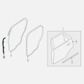 Rubber Door Weatherstrip Car Seal Strip Bb5z7825325b For 2011-2019 With Excellent Sealing Performance Noise Prevention