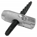 Lumax Lx-1428 Silver Large Four-way Grease Fitting Tool All-in-one Used To Install And Remove For Tapping Chasing 1 8 Inches 